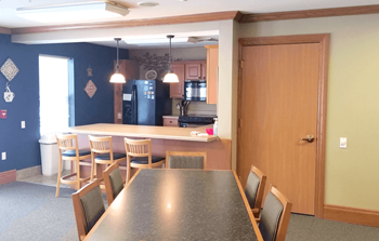 Community room and kitchen